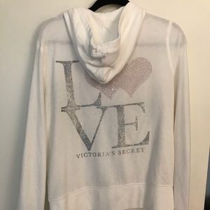 White Victoria Secret Blingy Warm Up